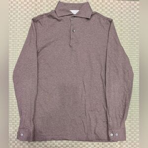 The Armoury by Ascot Chang Cotton Cashmere LS Spread Collar Polo Men's Size S